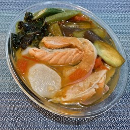 Salmon Belly Sinigang sa Kalamansi