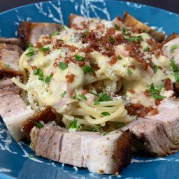 Creamy Lechon Carbonara